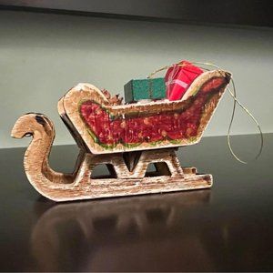 Vintage Sleigh Christmas Ornament